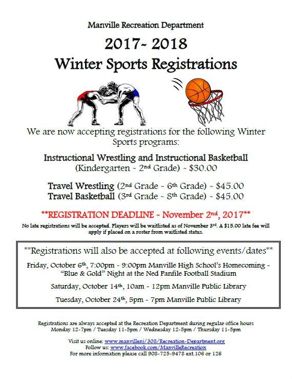 2017 - 18 Winter Programs Registration Flyer