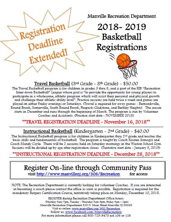 2018 - 19 Basketball Programs Registration Flyer Rev2