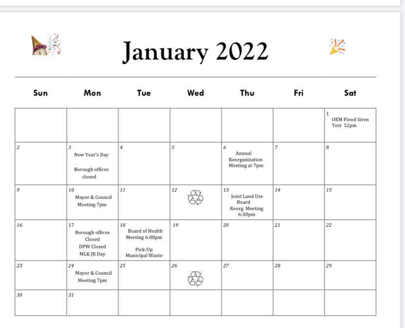 Calendar2022
