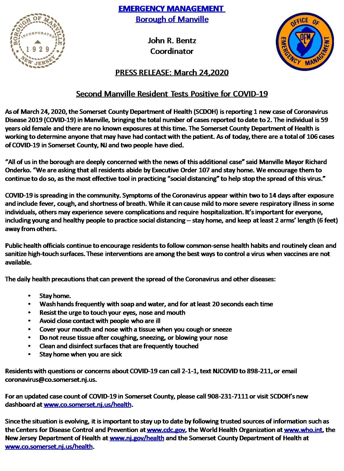 Press Release 03-24-20