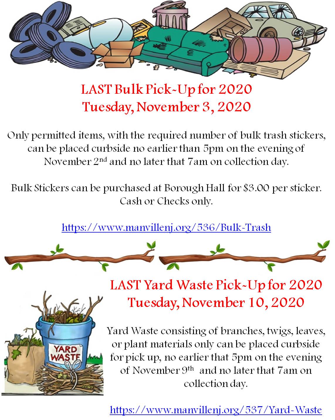 Last Bulk  Yard Waste Pick-Up