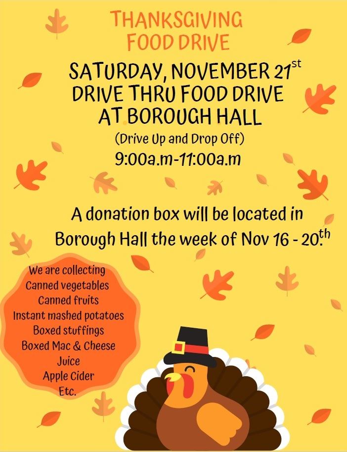 Food Drive Nov 21
