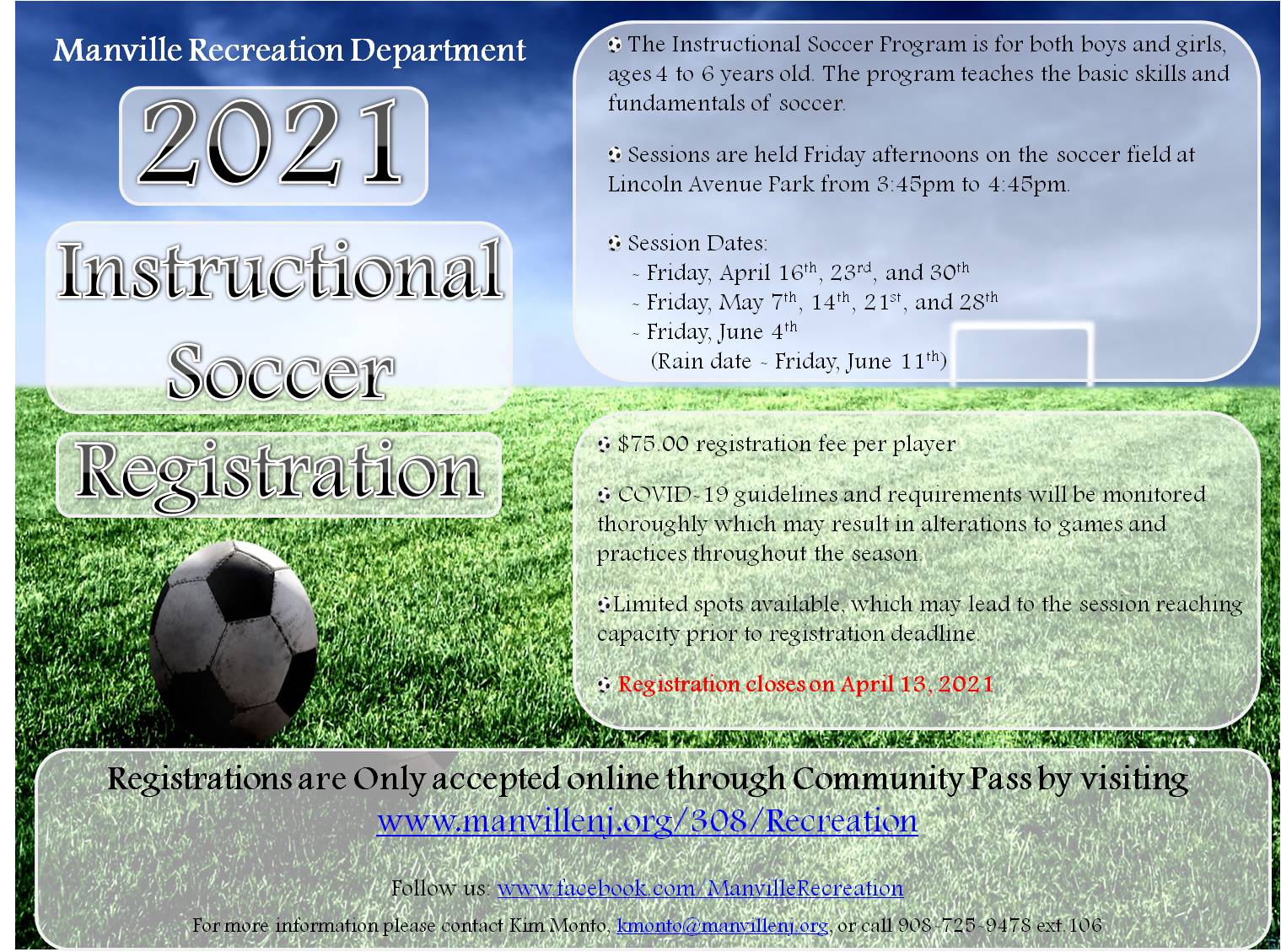 2021 Spring Instructional Soccer