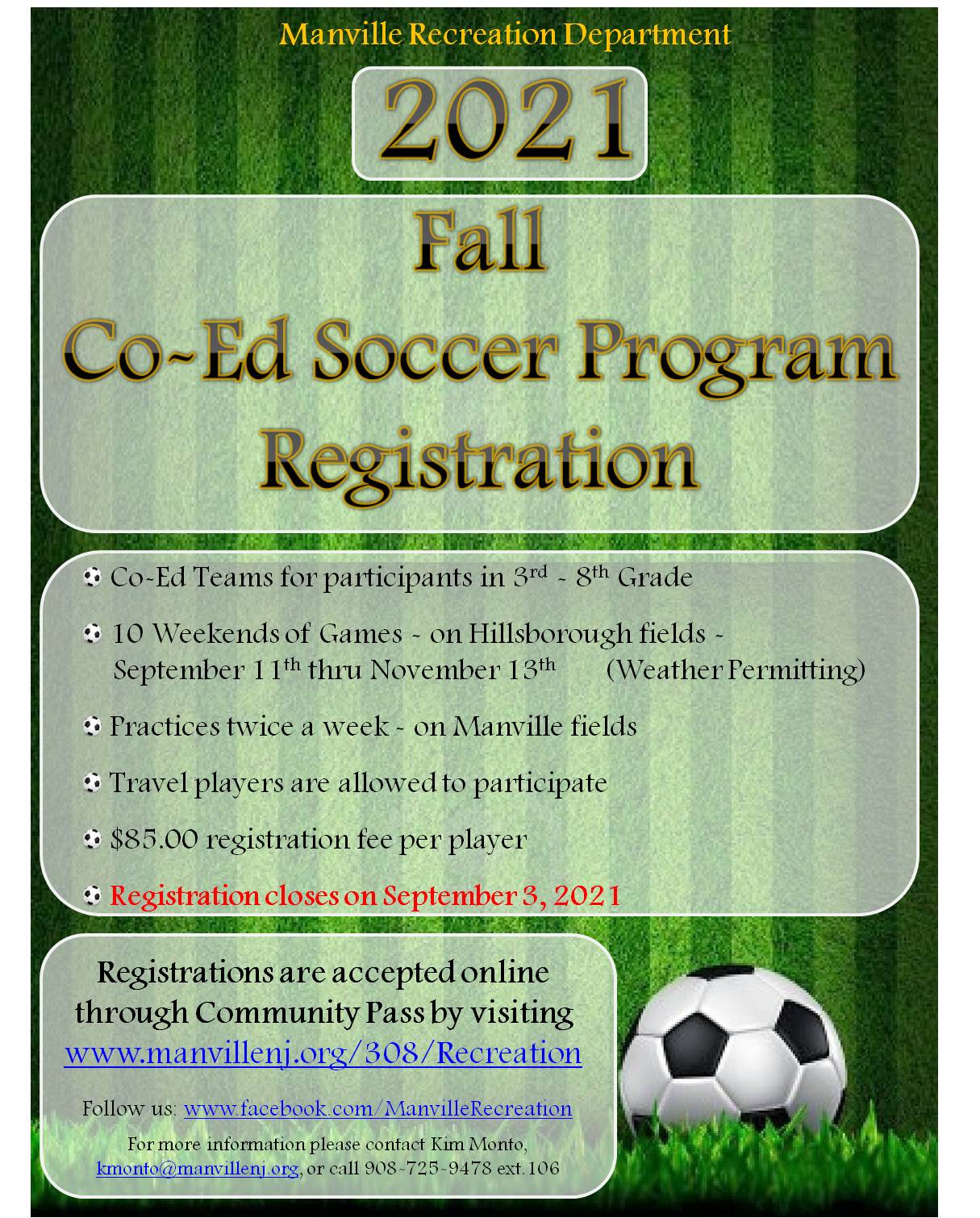 2021 Fall Co-Ed Soccer